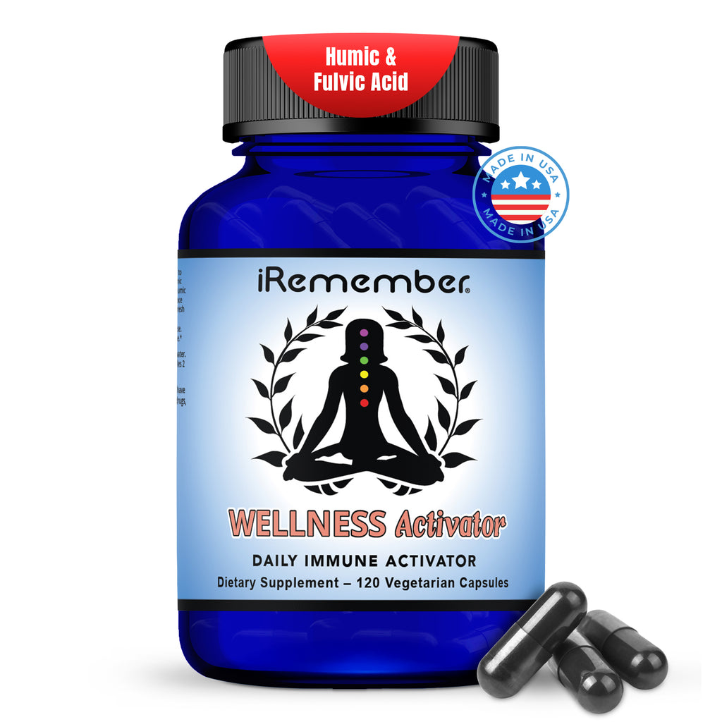 iRemember Daily Wellness Activator – Fulvic & Humic Minerals with NAC, Vitamin D3 & L-Glutamine | Supports Immune Health, Cellular Balance & Daily Vitality | 120 Vegan Capsules.