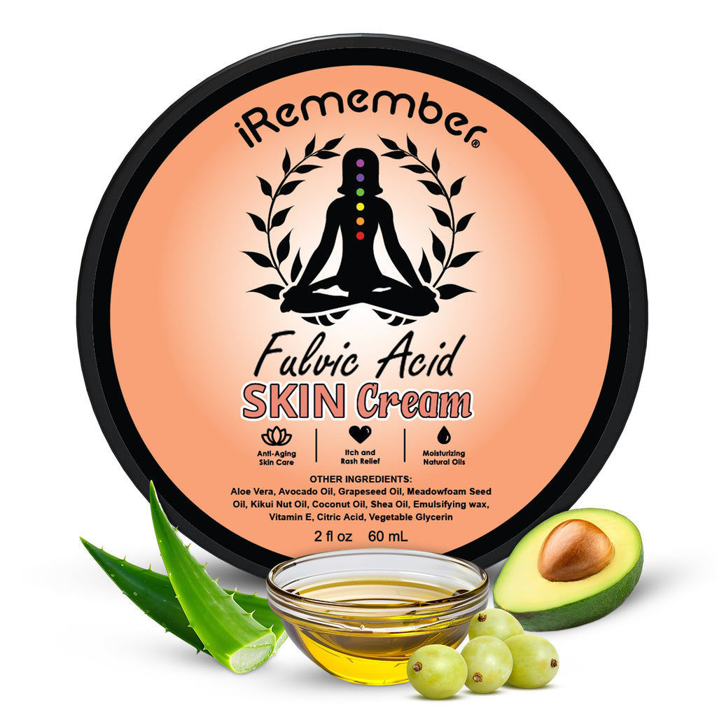 Fulvic Acid Skin Cream – Hydrating Face & Body Moisturizer with Aloe Vera, Shea Butter & Vitamin E | Nourishes, Soothes & Softens Dry, Sensitive, and Irritated Skin | For Women & Men | 2 oz.Ho