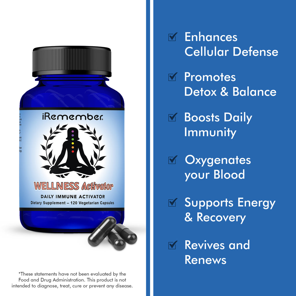 iRemember Daily Wellness Activator – Fulvic & Humic Minerals with NAC, Vitamin D3 & L-Glutamine | Supports Immune Health, Cellular Balance & Daily Vitality | 120 Vegan Capsules.